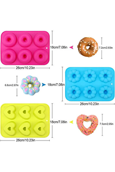 STARSTAR Silicone donut mold, 6 cavities, non-stick baking pan, heat resistan...