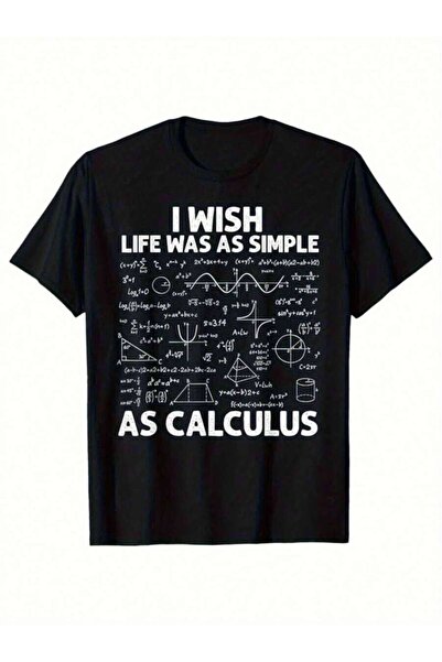 21JNRY Men's Funny T-Shirt "I Wish Life Was Simple As Calculus" Math Equation...