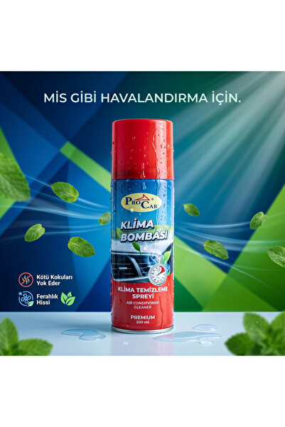 procar Klima Bombası - Oto Klima Temizleyici, Koku Giderici ve Bakteri Önleyi...