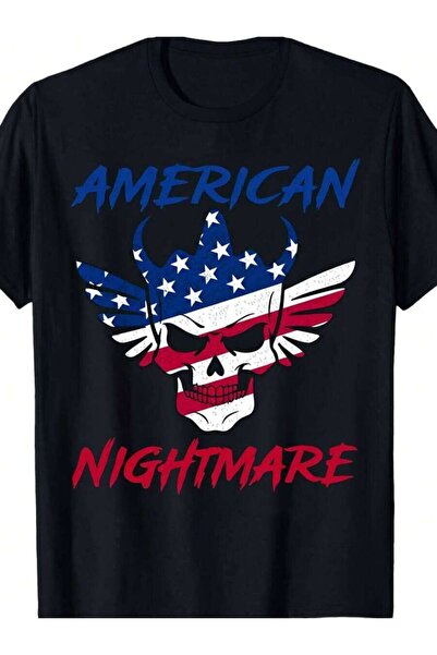 NOURAM Men's Retro Patriotic T-Shirt Bold Skull Eagle Stars Stripes Print, Mo...