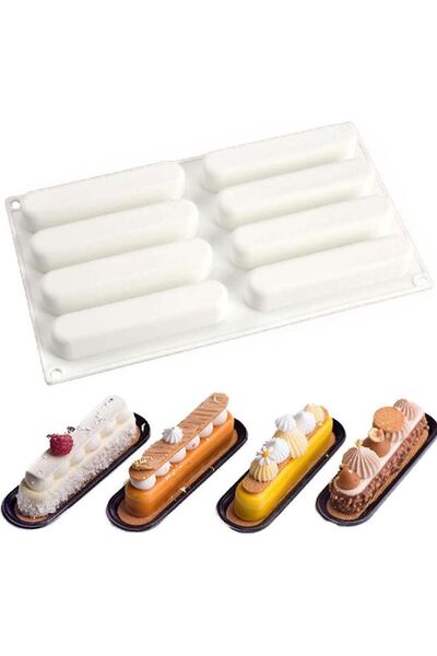 STARSTAR Silicone cream puff mold, 8 holes, suitable for baking mousse cakes—...