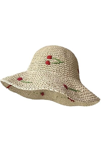 STARSTAR Women's straw hat, beach sun hat, foldable wide-brimmed women's summ...