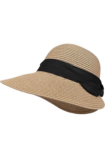 STARSTAR Women's straw hat with UV protection, wide brim, breathable, foldabl...