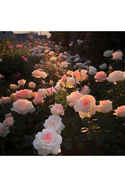Bloom & Sow Seed Sunset Glow Blush Rosa Seeds, Large Cluster Blooming Courtya...