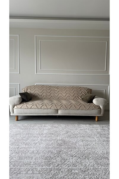 DİLETTO Home Bohemian Wavy Tassel Pompom Sofa Cover 190X220 cm Sofa Bed Sofa ...