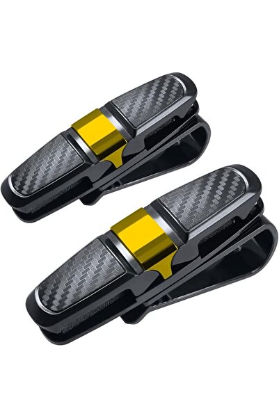 STARSTAR Two car sun visor eyeglass holders, sunglasses with clips, car eyegl...