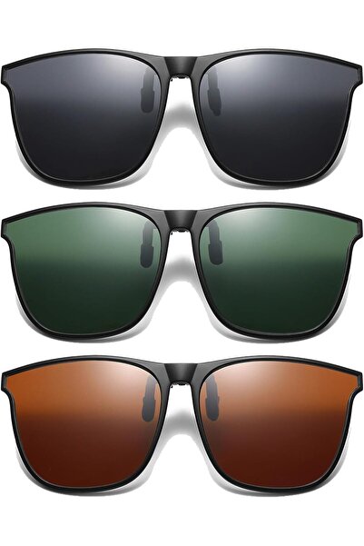STARSTAR Unisex polarized clip-on sunglasses - stylish flip-up prescription g...