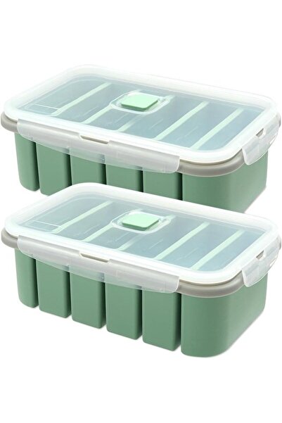 STARSTAR 2 Silicone Freezing Molds for Soup Broth with Lid, 6-Hole Ice Cube T...