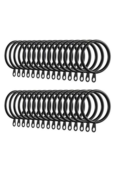 STARSTAR Metal curtain ring hooks for curtain rods, 60 pieces per pack, 38mm ...