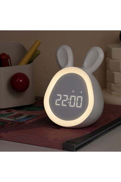 STARSTAR Cute Bunny Alarm Clock with Night Light, Perfect Gift for Girls, Tod...