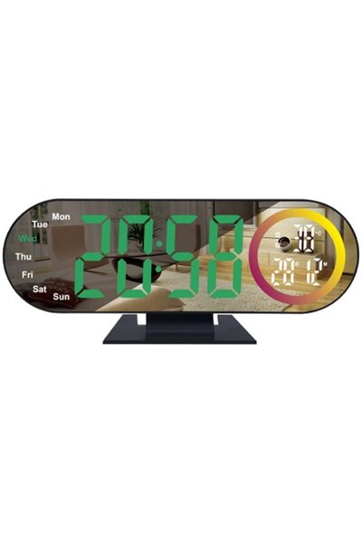 STARSTAR Digital alarm clock with adjustable brightness, voice control, 12/24...