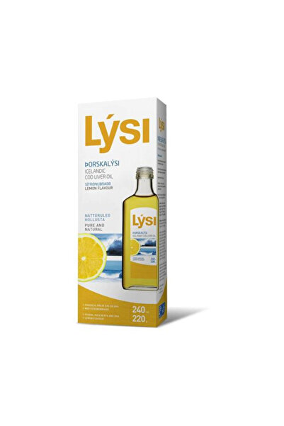 Lysi Ulei din Ficat de Cod cu Lamaie Lysi, 240ml