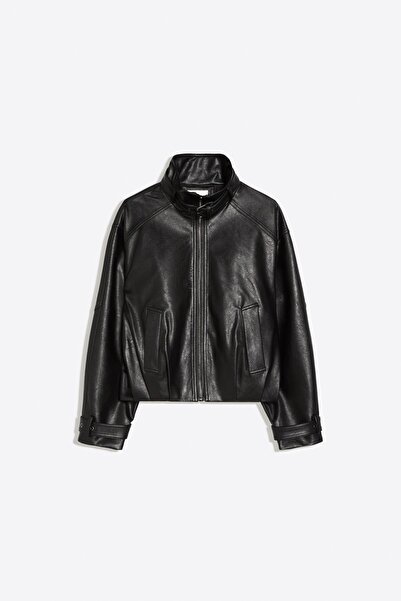 Bershka Suni deri dik yaka ceket