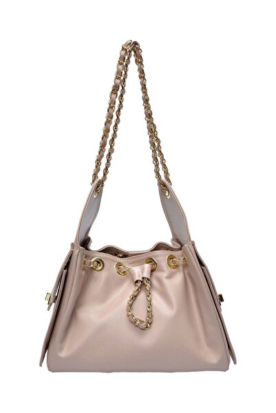 SimpleFind Anna Luchini Geanta piele -Lorena-Roz pudra,Geanta de umar piele n...