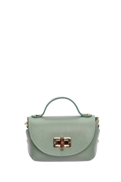 SimpleFind Anna Luchini Geanta piele -HORTENSIA-Menta,Geanta postas piele nat...