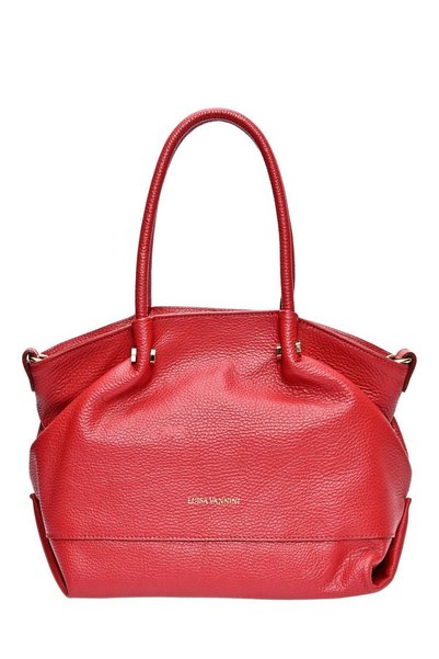 SimpleFind Luisa Vannini Geanta piele -Samantha-Rosu,Geanta de mana piele nat...