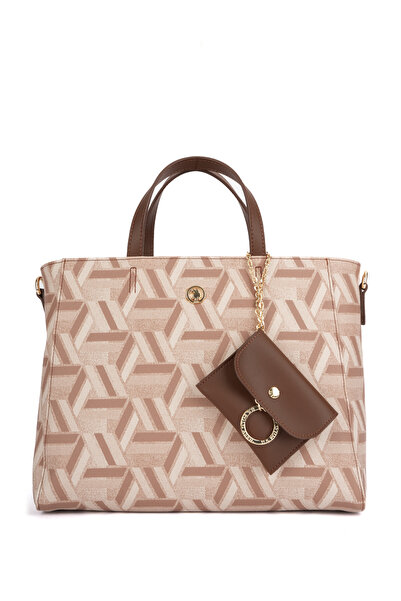 U.S. Polo Assn. K.Beige-A.Brown Women's Shoulder Bag Us26506