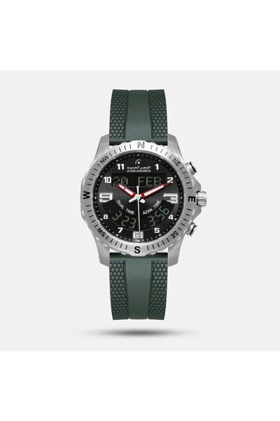 Generic Brand Modern Dawn Watch with Two Time Zones