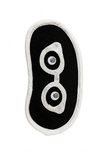 Vira Rise Black Plush Sleeping Eye Mask with Glasses and Moving Eyes - with L...