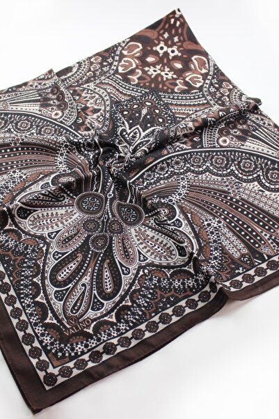 Valino 120X120 Ethnic Vintage Patterned Oversized Scarf Cotton Scarf Oversize...