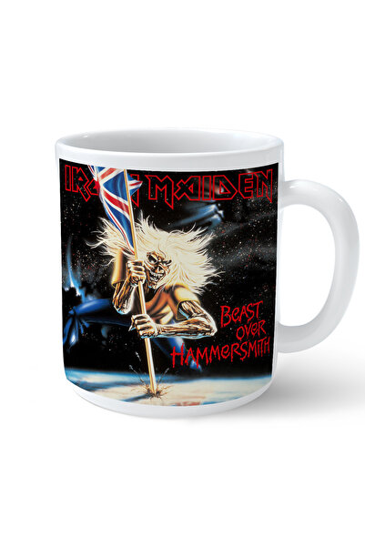 ART HEDİYE كوب مطبوع عليه Iron Maiden Beast Over Hammersmith Live
