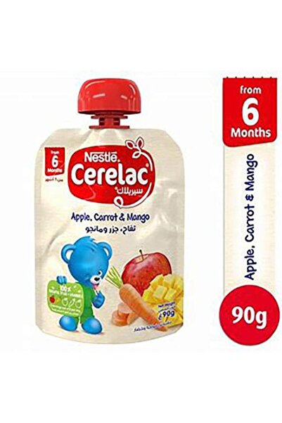 Cerelac طعام أطفال بالتفاح والجزر والمانجو 90 جرام +6 أشهر