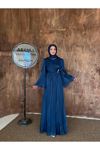 Aranlı tekstil Fairy Spanish Sleeves, Draped Bust, Waist Detail, Chiffon Hija...