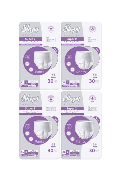 Sleepy Süper2 Emici Külot XL Beden 4 Paket 120 Adet