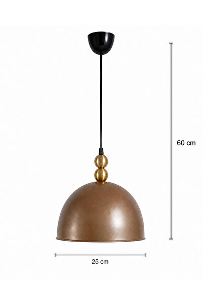 EvLight Mila Bal Küre Eskitme Detaylı Sarkıt 25 cm Salon Yemek Masası Üstü Mutfak & Hol Avize