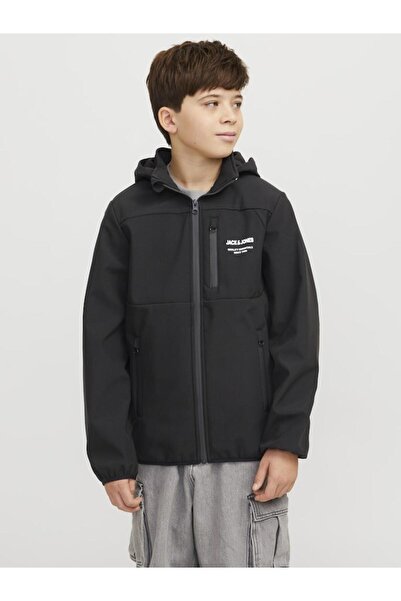 Jack & Jones Μπουφάν αντιανεμικό αγόρι "Theo softshell" μαύρο