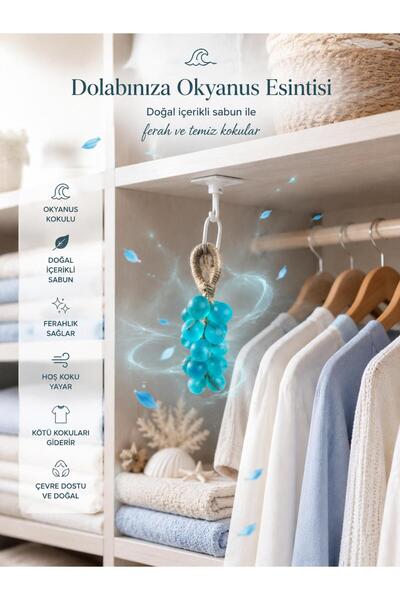 NOY Ocean Breeze Hanging Soap Natural Freshness, Long-Lasting Pleasant Fragra...