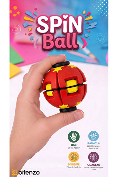 Bitenzo3D Spin Ball / Rulmanlı Dönen Stres Topu - Elde Taşınabilir Odaklanma ...