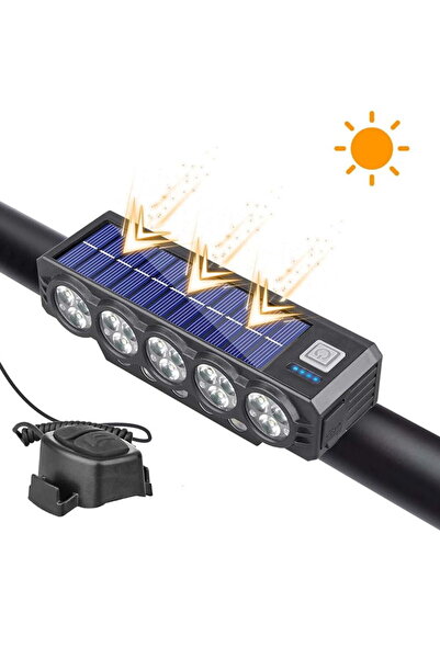 STARSTAR 3-in-1 solar-powered bicycle light - solar-powered bicycle light w/s...