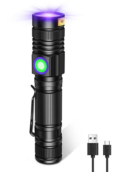 STARSTAR Rechargeable 395nm UV flashlight - Compact black light for resin and...