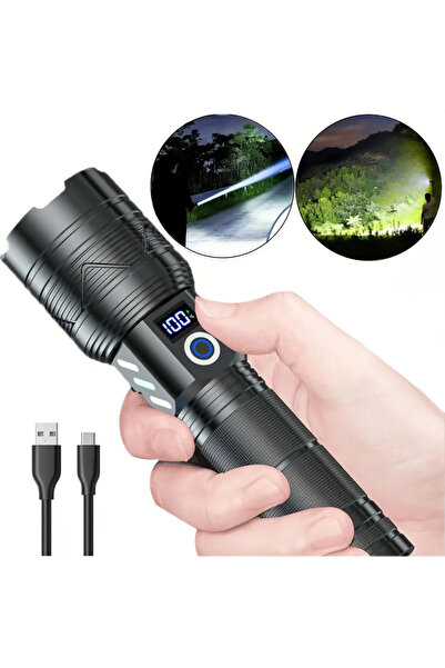STARSTAR Flashlight, 5000mAh rechargeable camping light, 1500-lumen LED handh...