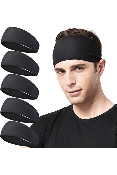 STARSTAR Men's running headbands, 5-pack, sweat-wicking sports headbands For ...