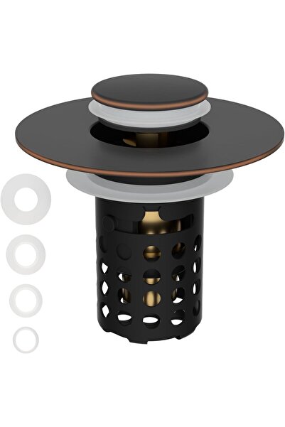 STARSTAR Small corner bathroom sink drain filter with removable stainless ste...