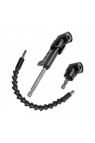 STARSTAR 3-in-1 105° right angle drill bit adapter and hex shank flexible ext...