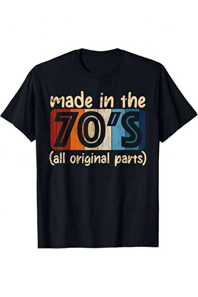 Astogria13 Made In 70s Vintage-Shirt -% Cotton, Unisex Casual With Bold ALL P...