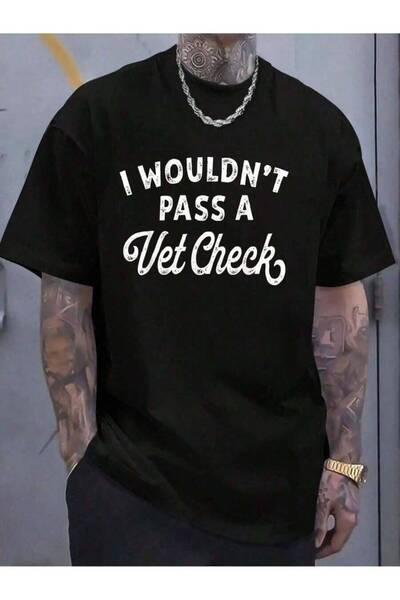 45 BPM % Cotton I Wouldn'Pass A Check Funny Vet Humor Sarcastic Riding-Shirt ...
