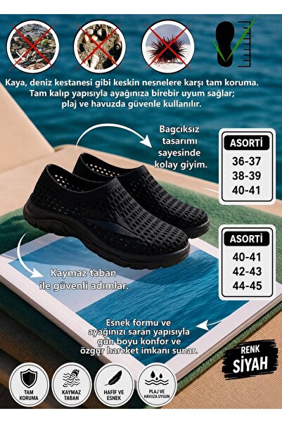 Genel Markalar Kadın Erkek Kaymaz Taban Deniz Plaj Ayakkabısı