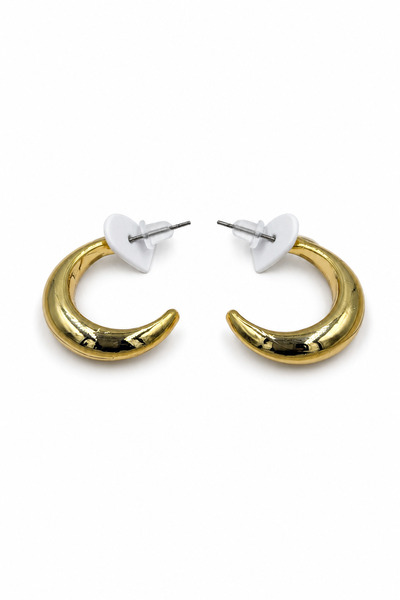 Jack Ferrero Yellow Color Crescent Design Bijoux Earrings - Stylish and Moder...