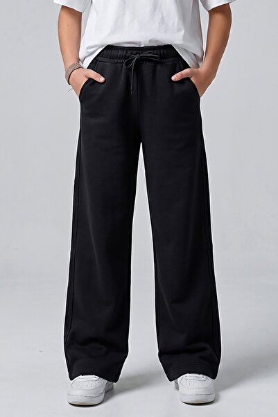DMB BOYS & GIRLS Girls' Cotton Sweatpants with Elastic Waistband and Wide Leg...