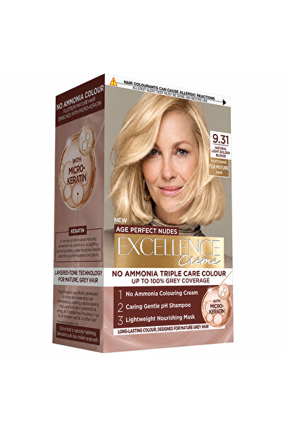 L'Oreal Paris Set 2 x Vopsea de Par Excellence Age Perfect Nudes, Blond Auriu...