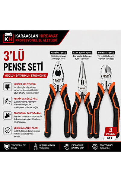 Rico Profesyonel Pense Seti 3 Parça