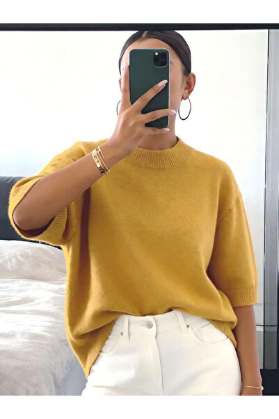 Take Two By Styli Plus Size Solid Short Sleeve Knit Top