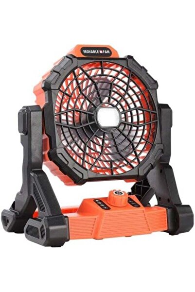 HXD Zoomlion Rechargeable 8W Tent Fan with LED Lantern – 10400mAh USB Recharg...