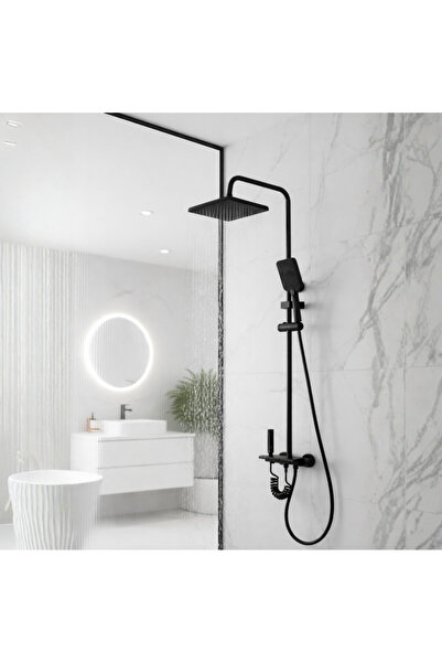 TATO Aluminum Black Shower Set with Hand Shower 4 Water Outlets - Model C-44