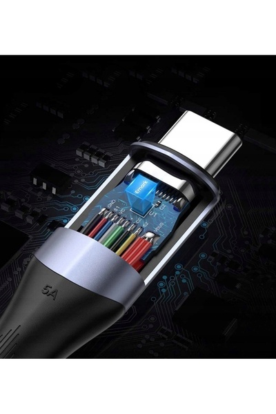 NO BRAND UGREEN US355 Cablu USB-C 3.1 Gen.2 5A 100W 4K 10Gbps 1m Negru