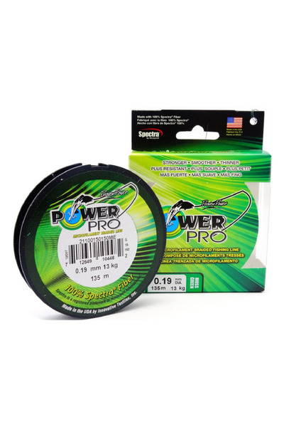 Power Pro Fir de pescuit împletit pentru spinning, Verde Mușchi, 0,19mm, 135m...
